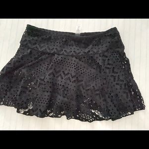 Large black swim bottoms skirt